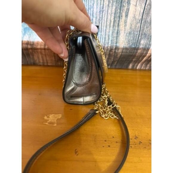 NWT Zac Posen Eartha Mini Chain Crossbody Bag Shale Gold Hardware - Picture 5 of 7